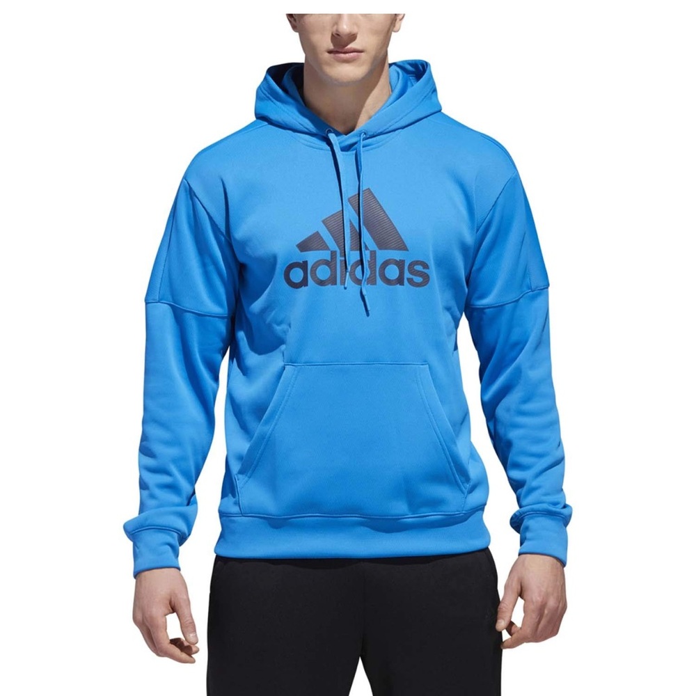 Adidas Men's Vibrant Blue Hoodie